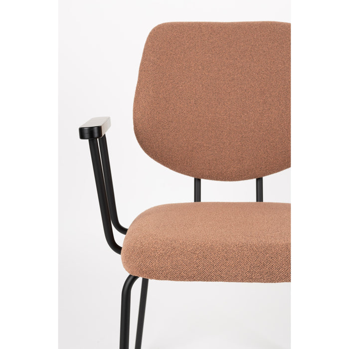 Housecraft Living Zelo Eetkamerstoelen Armleuning Roze - Set van 2