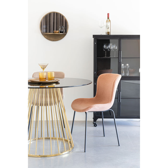 Housecraft Living Junzo Rib Eetkamerstoelen Oudroze - Set van 2