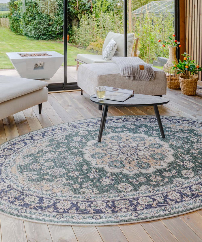 Heritaged Buitenkleed ovaal Vintage - Valenca Nova donkergroen -