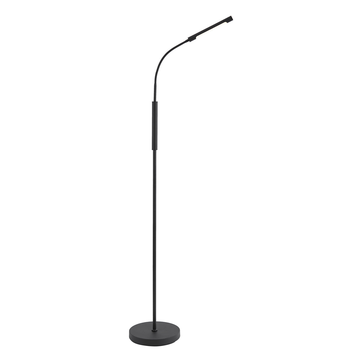 QAZQA Moderne vloerlamp zwart incl. LED 3-staps dimbaar oplaadbaar -