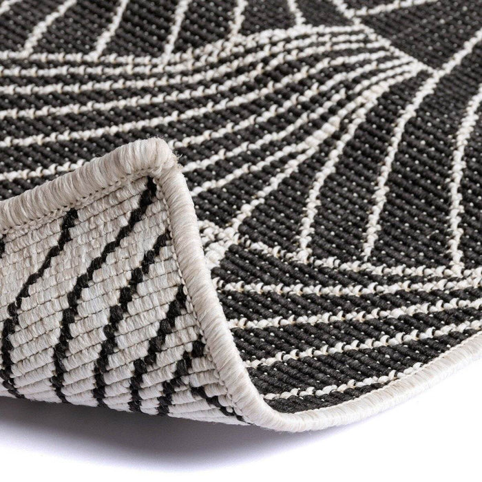 Interieur05 Buitenkleed Deco zwart|wit dubbelzijdig - 160 x 230 cm