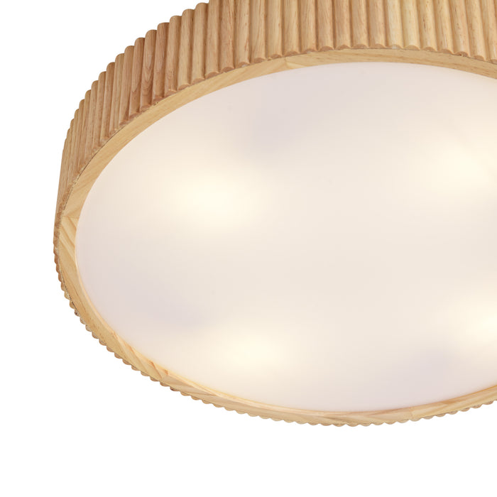 QAZQA Japandi plafondlamp hout 60cm 5-lichts - Lyra