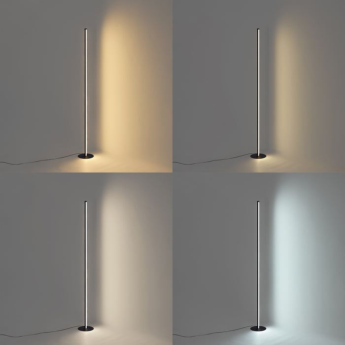QAZQA Design vloerlamp zwart incl. LED met touch dimmer - Clutch