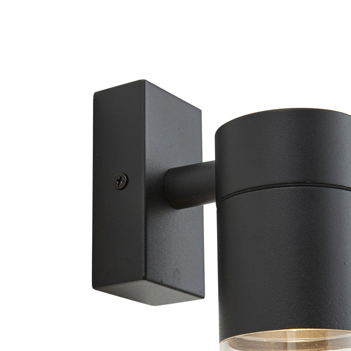 QAZQA Moderne buiten wandlamp zwart IP44 - Ensam