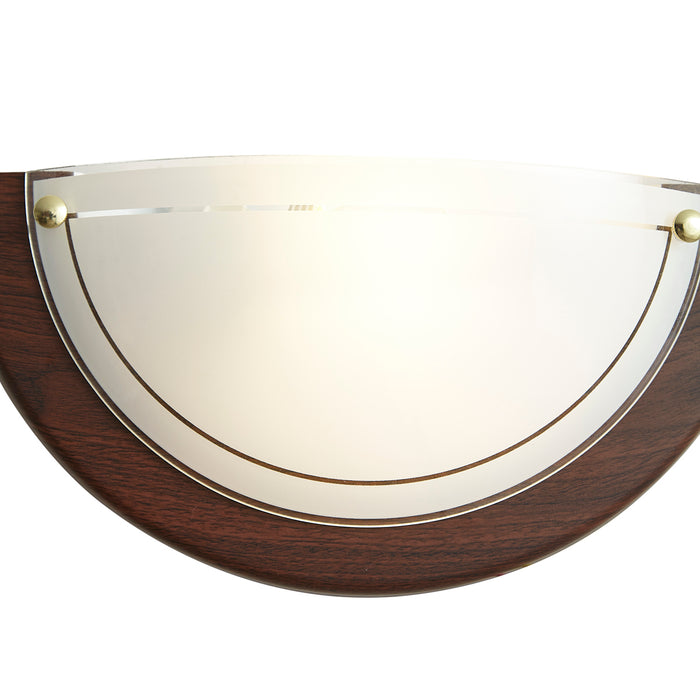 QAZQA Klassieke wandlamp rood met wit glas - Mesiac