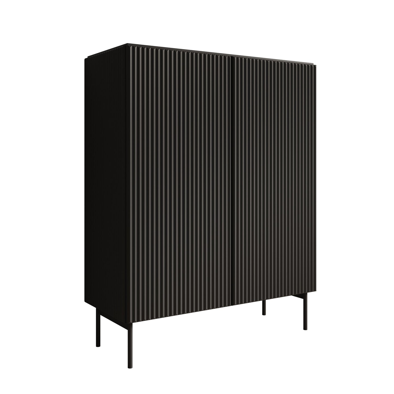 Meubella - Marajo - Dressoir - Zwart - 99 cm