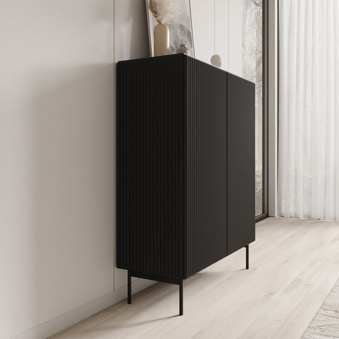 Meubella - Marajo - Dressoir - Zwart - 99 cm