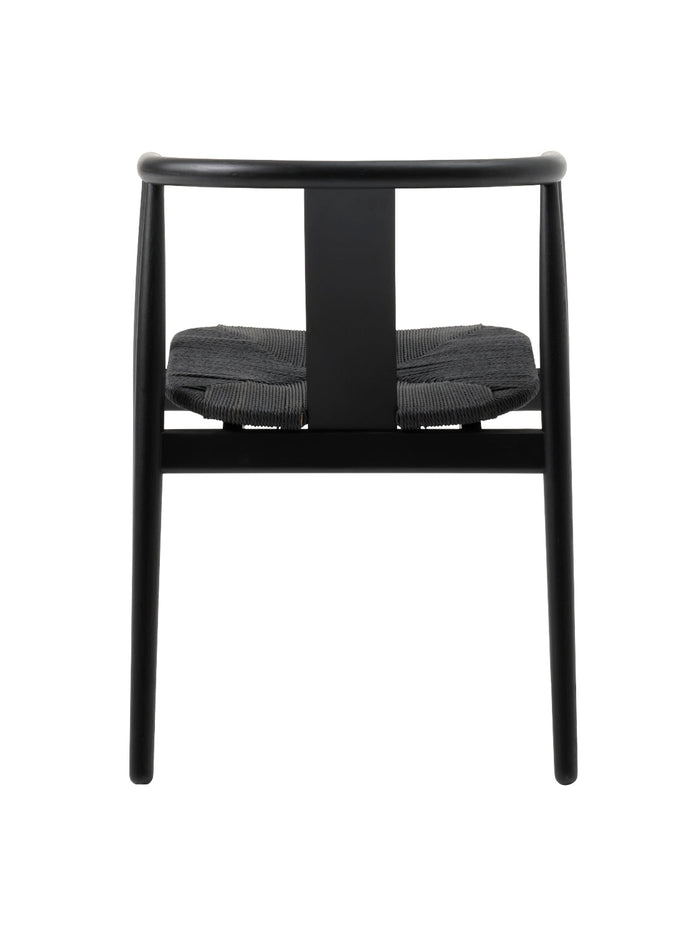 Sumatra Eetkamerstoel - Set van 2 - Zwart met gevlochten zitting