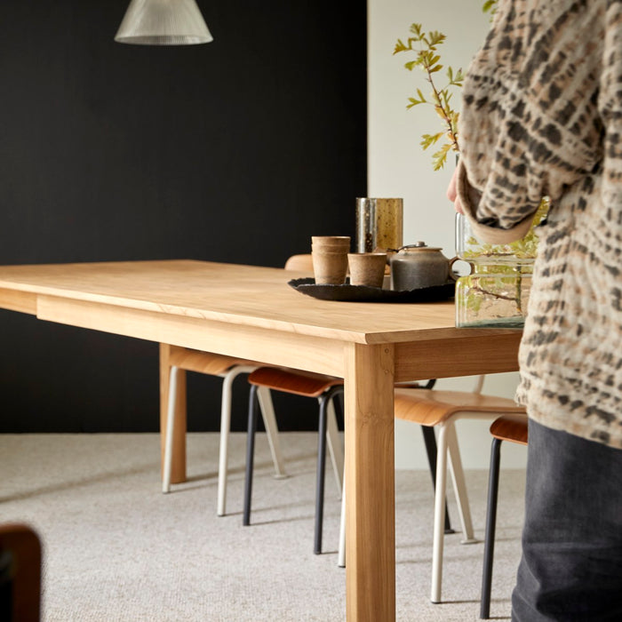 Tikamoon - Uitschuifbare tafel van massief teakhout Noah