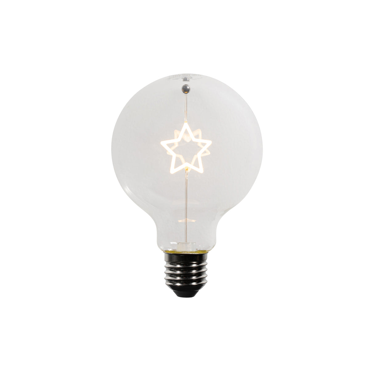 LUEDD Kerst E27 LED lamp ster filament G95 helder 1.8W 120 lm 2700K