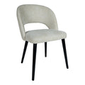 PTMD Abierto Cream Nanci Fabric Dining Chair
