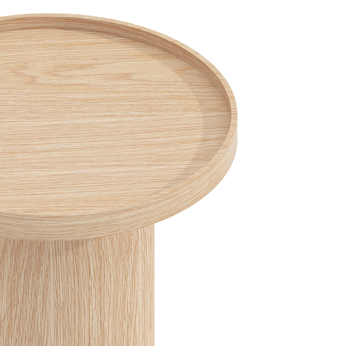 by fonQ Brik Bijzettafel Ø 50 cm - Eiken