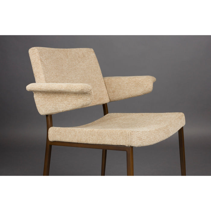 Dutchbone Portland Eetkamerstoelen met leuning Beige - Set van 2