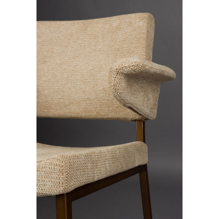 Dutchbone Portland Eetkamerstoelen met leuning Beige - Set van 2