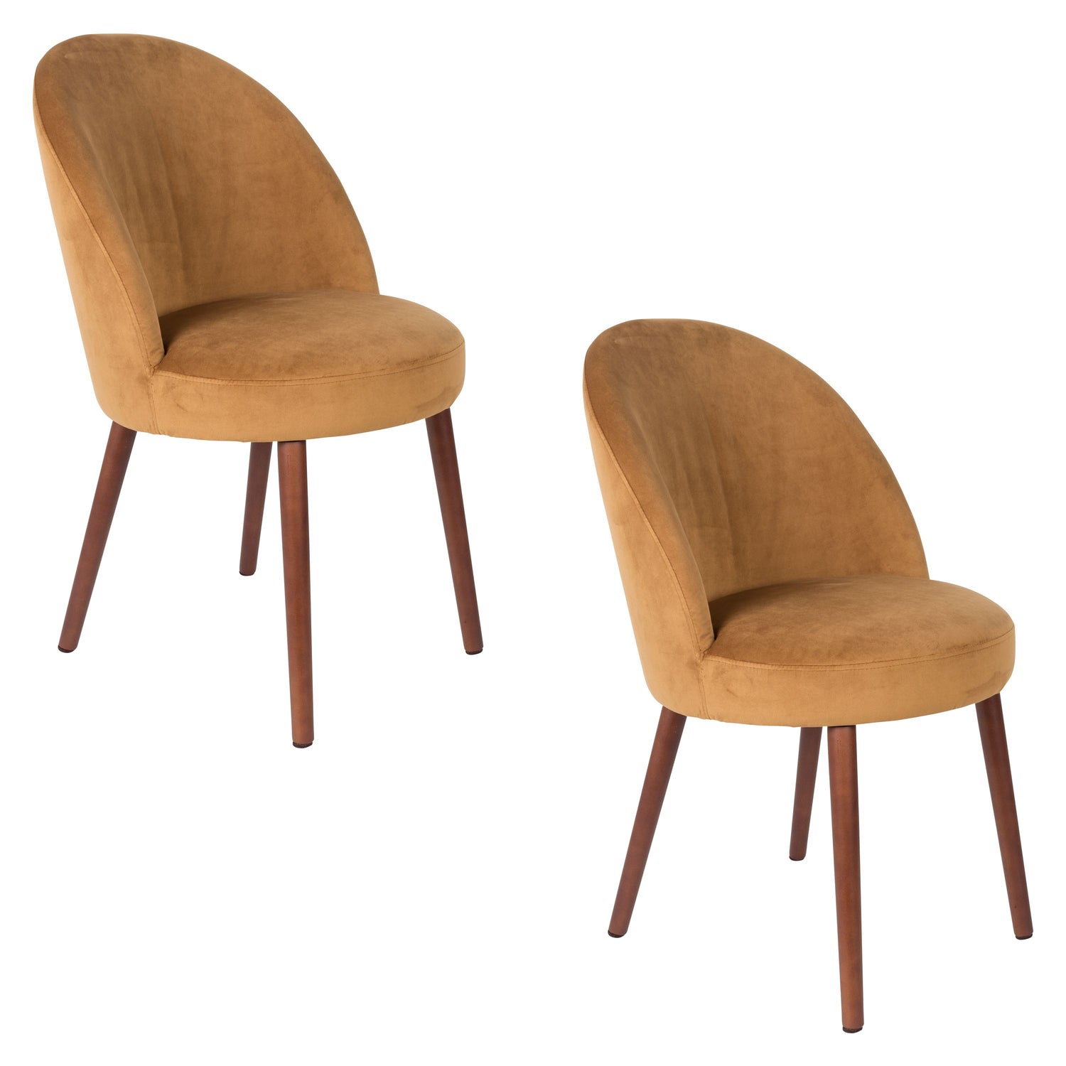 Dutchbone Barbara Eetkamerstoelen  Camel - Set van 2 - Bruin