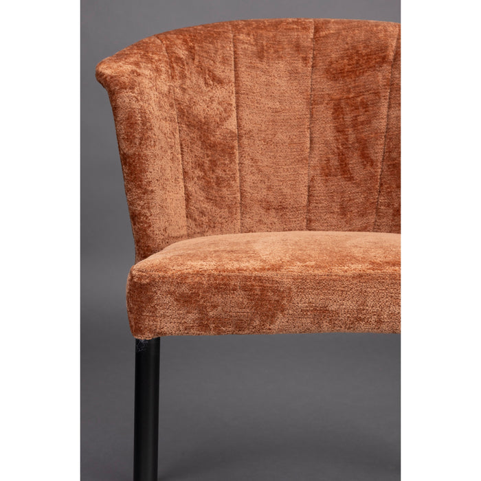 Dutchbone Georgia Eetkamerstoelen  Terracotta - Set van 2