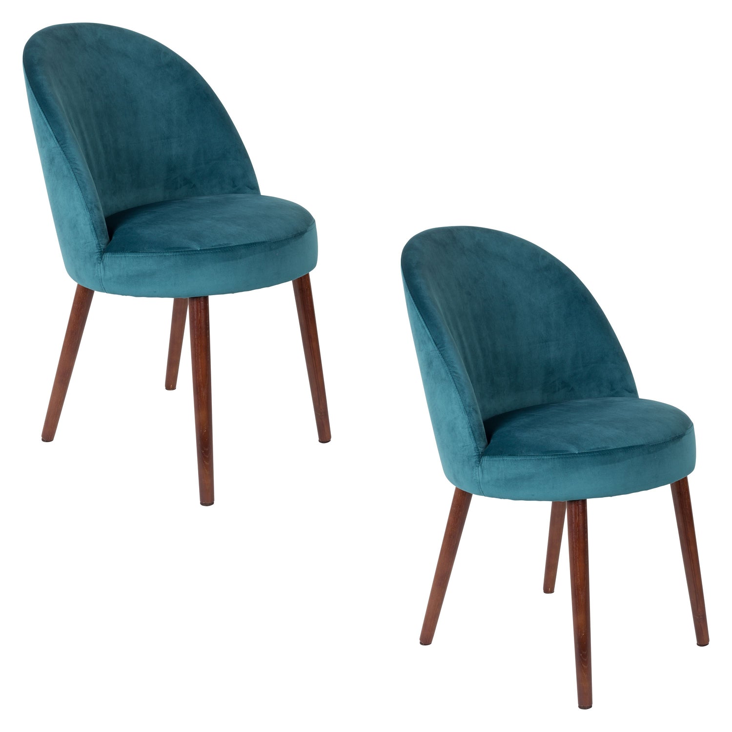 Dutchbone Barbara Eetkamerstoelen  Blauw - Set van 2