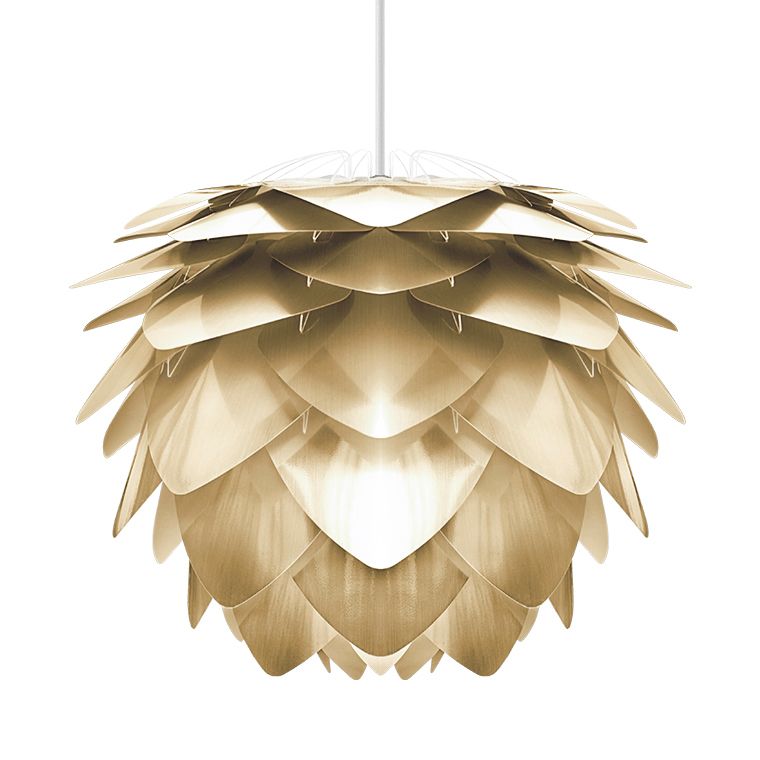 Umage Silvia Medium hanglamp Ø50 wit snoer, messing