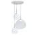 Melt Trio cluster 3 hanglamp LED Ø81 opaal|zilver