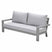 Geneva aluminium lounge sofa - taupe - valley sand