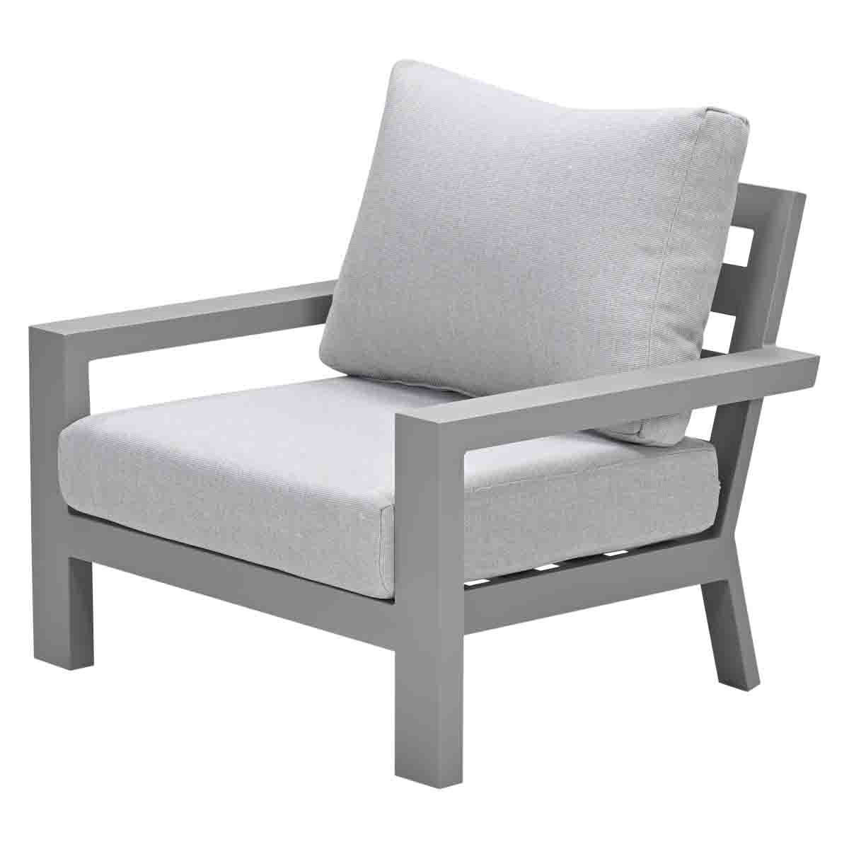 Geneva aluminium lounge fauteuil - taupe - valley sand