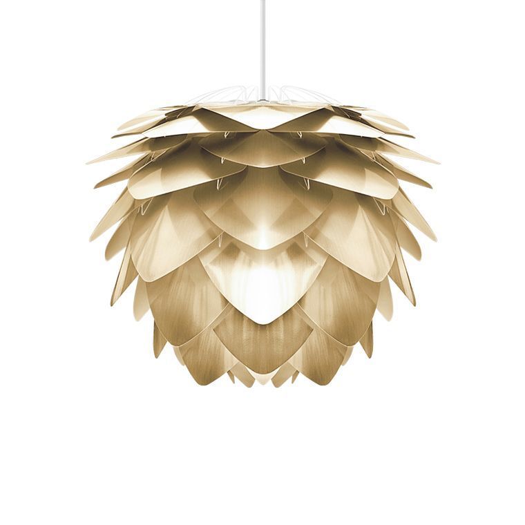 Umage Silvia Mini hanglamp Ø32 wit snoer, messing