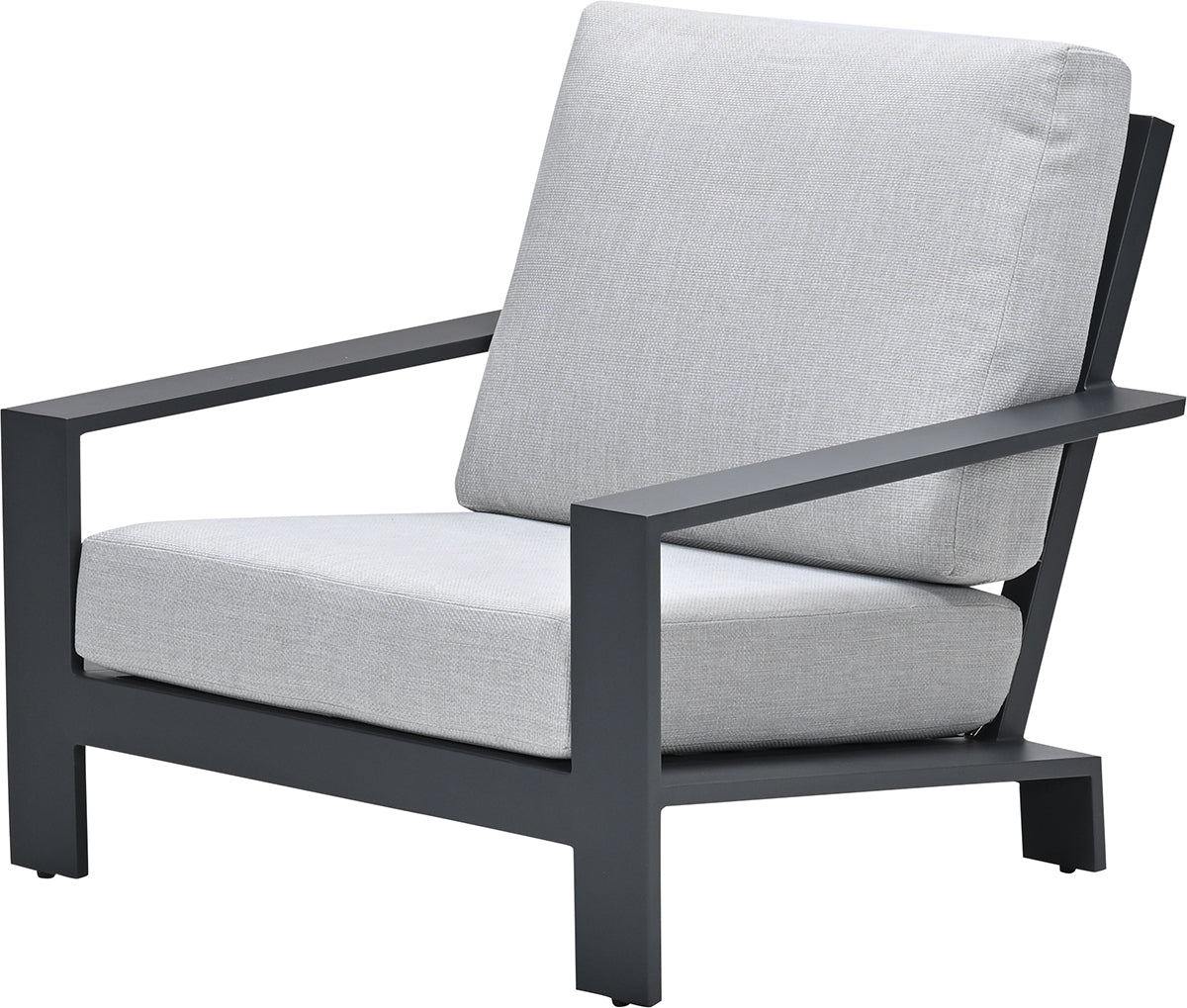 Lincoln verstelbare lounge stoel - carbon black - valley sand