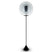 Globe Cone Slim vloerlamp LED zwart|zilver