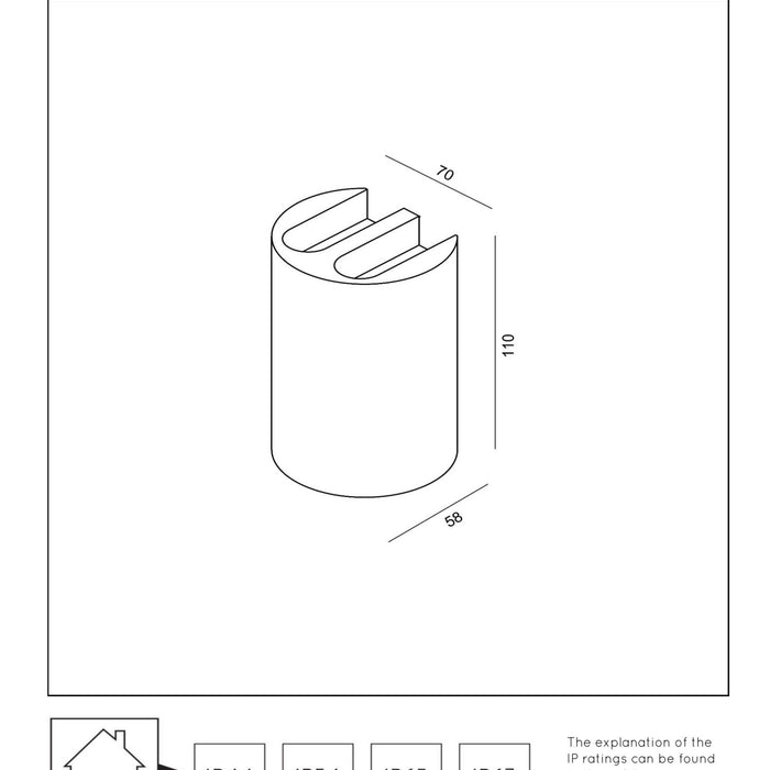 Lucide YORK Wandspot - Roest bruin