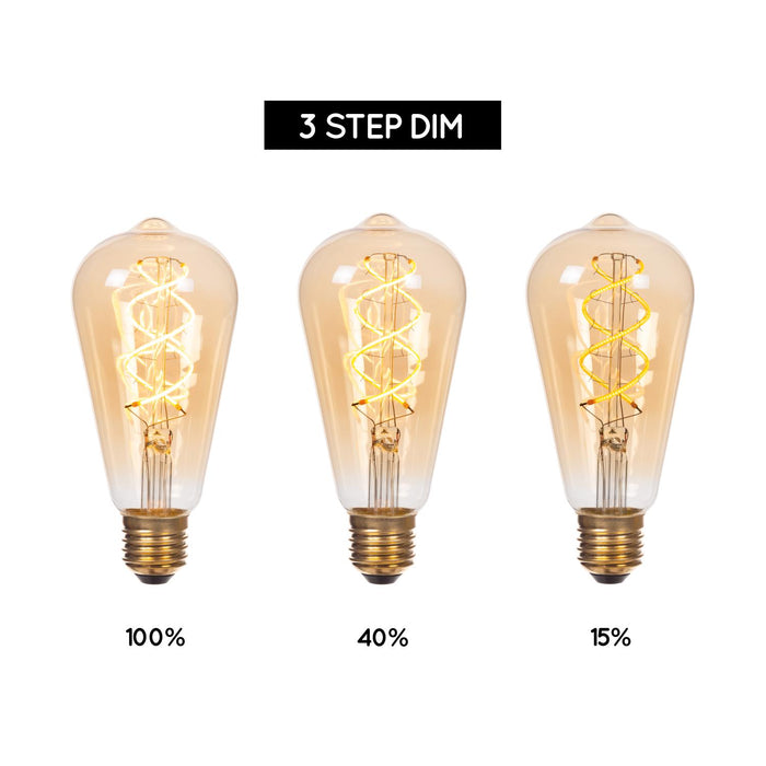 Lucide ST64 Filament lamp - Amber (set van 3)