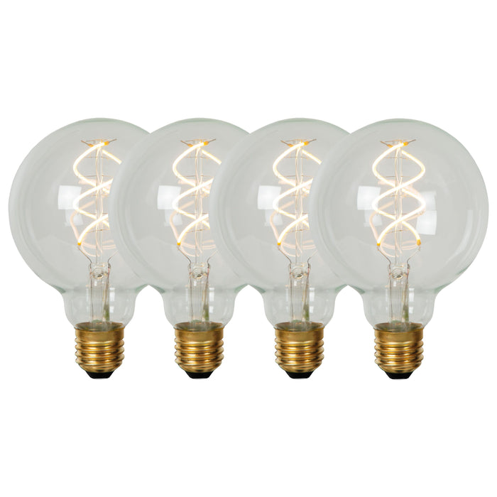 Lucide G95 Filament lamp - Transparant (set van 4)