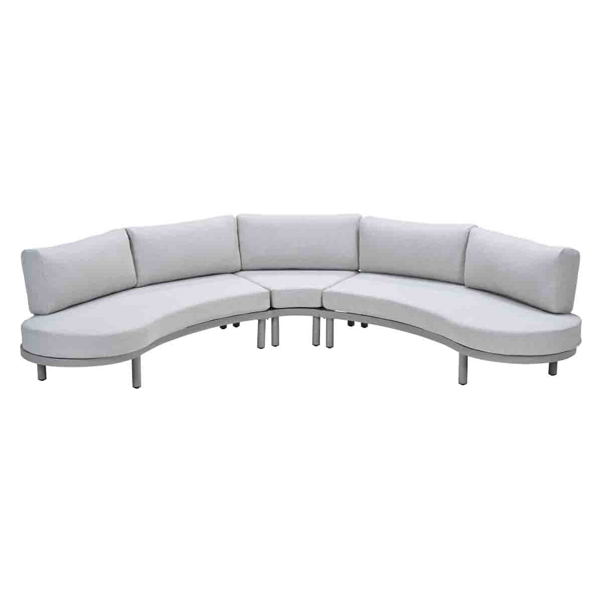 Potenza aluminium loungeset - taupe - valley sand