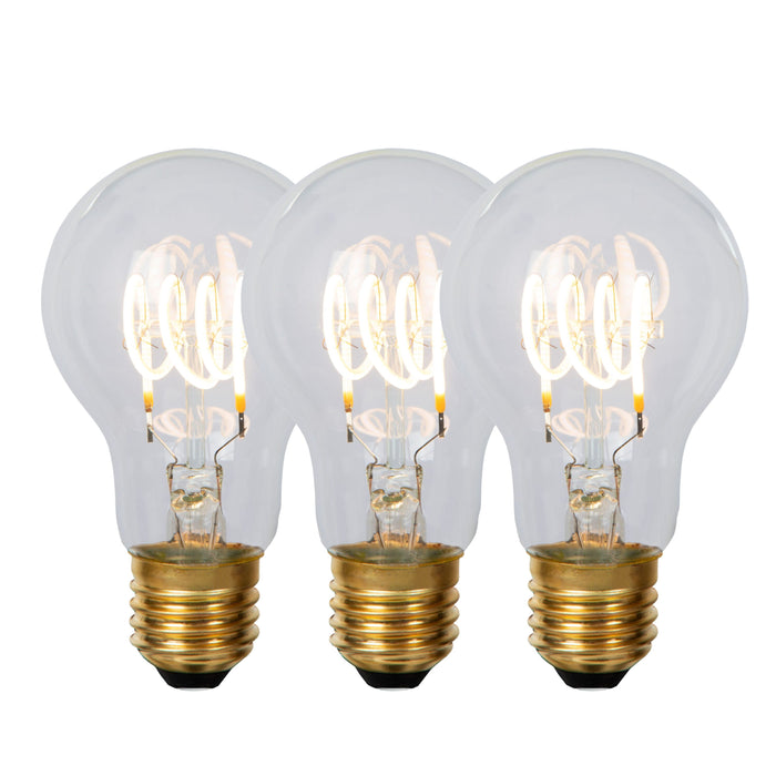 Lucide A60 Filament lamp - Transparant (set van 3)