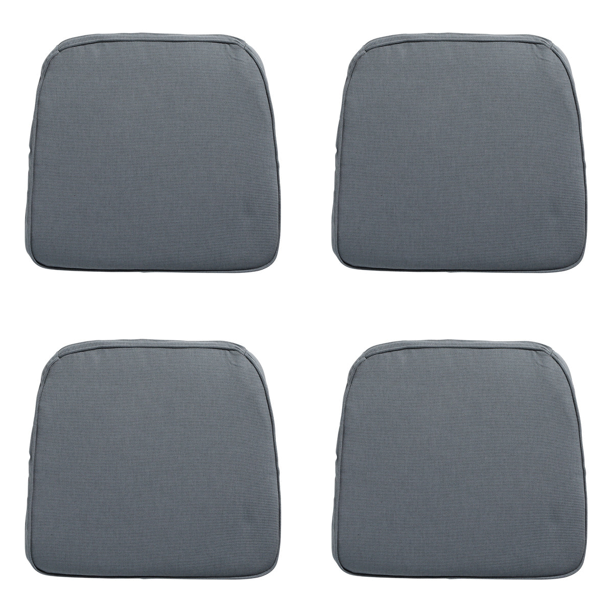 Madison -  Zitkussen Wicker Rib grey - Ca. 48x48 cm - Set van 4