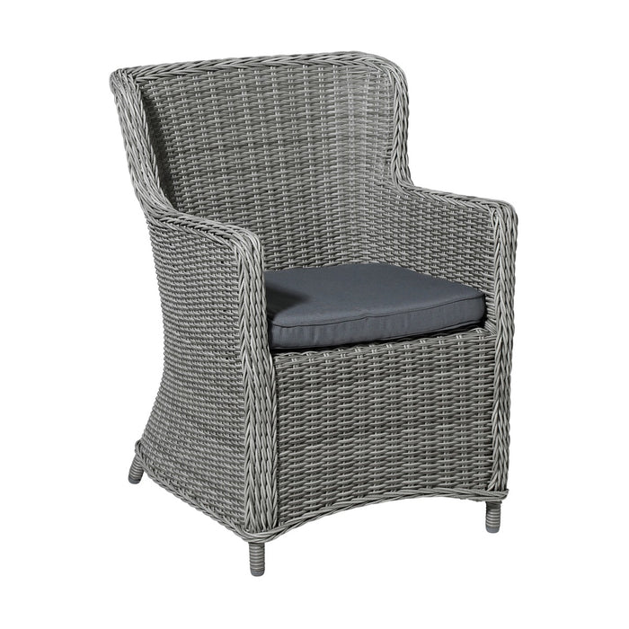 Madison -  Zitkussen Wicker Rib grey - Ca. 48x48 cm - Set van 4