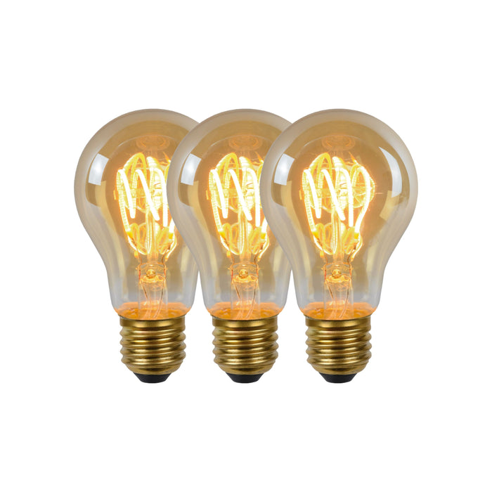 Lucide A60 Filament lamp - Amber (set van 3)