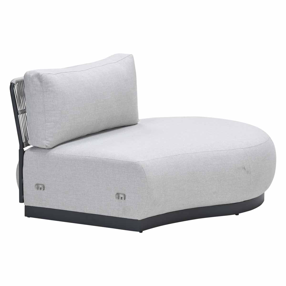 Marseille 1-zits curved chaise longue links -valley sand