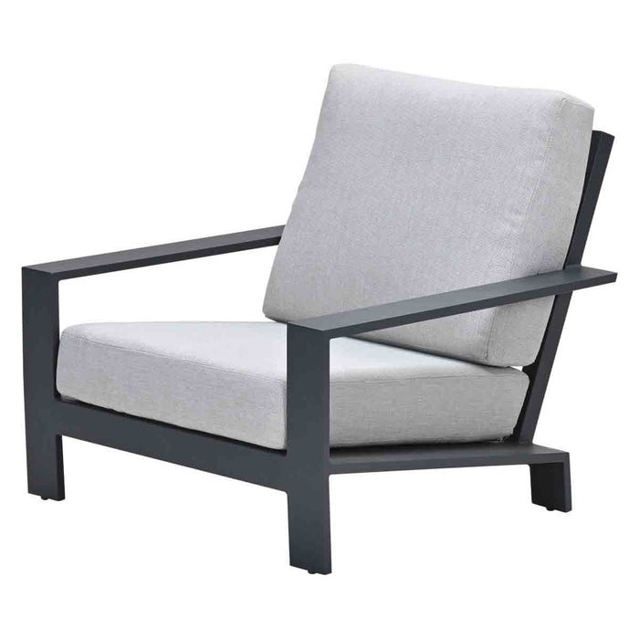 Lincoln lounge fauteuil - carbon black - valley sand