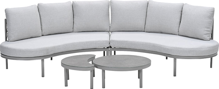 Garden Impressions Solita lounge sofa set sand - rope grey sand