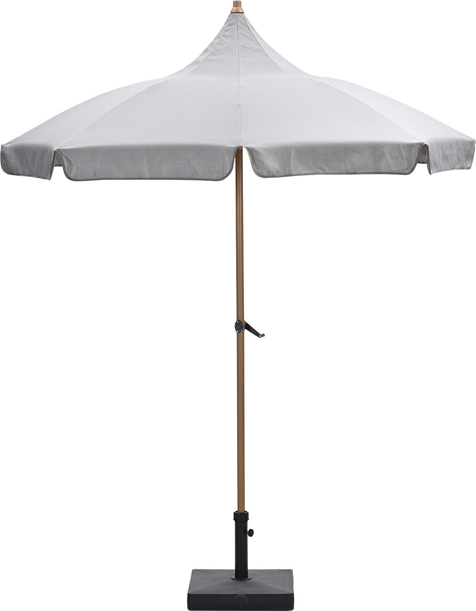 Aloha – stokparasol Ø200 cm – light teak look – taupe