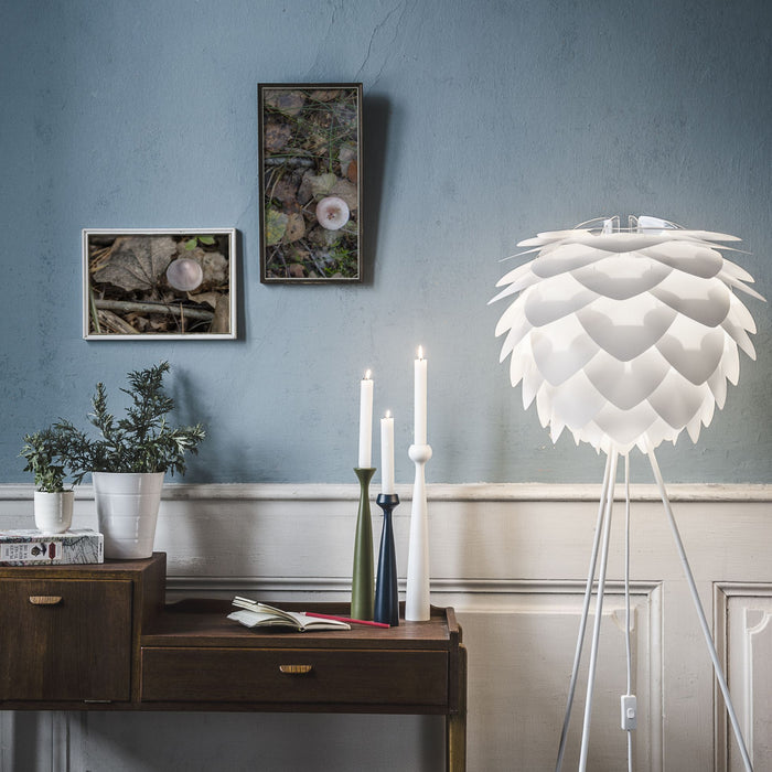 Umage Silvia Medium Tripod vloerlamp Ø50 wit onderstel, brons