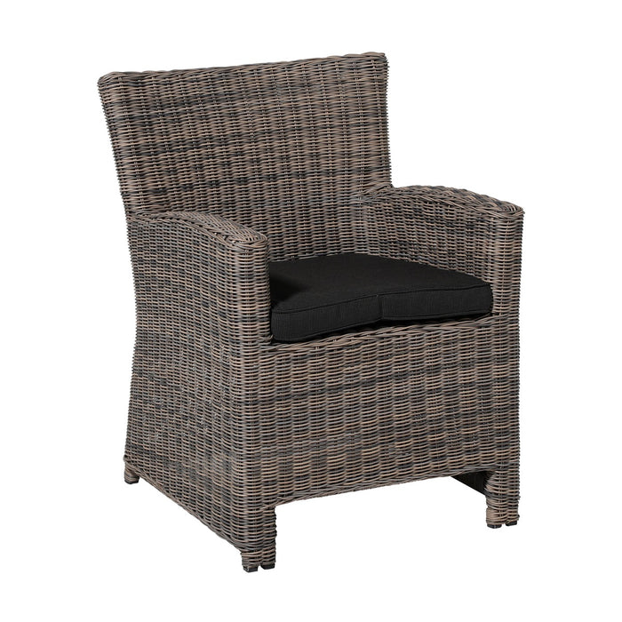 Madison -  Zitkussen Wicker Rib black - Ca. 48x48 cm - Set van 4