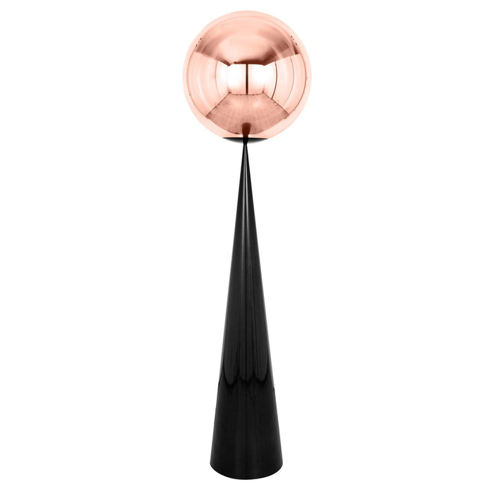 Globe Cone Fat vloerlamp LED zwart|koper