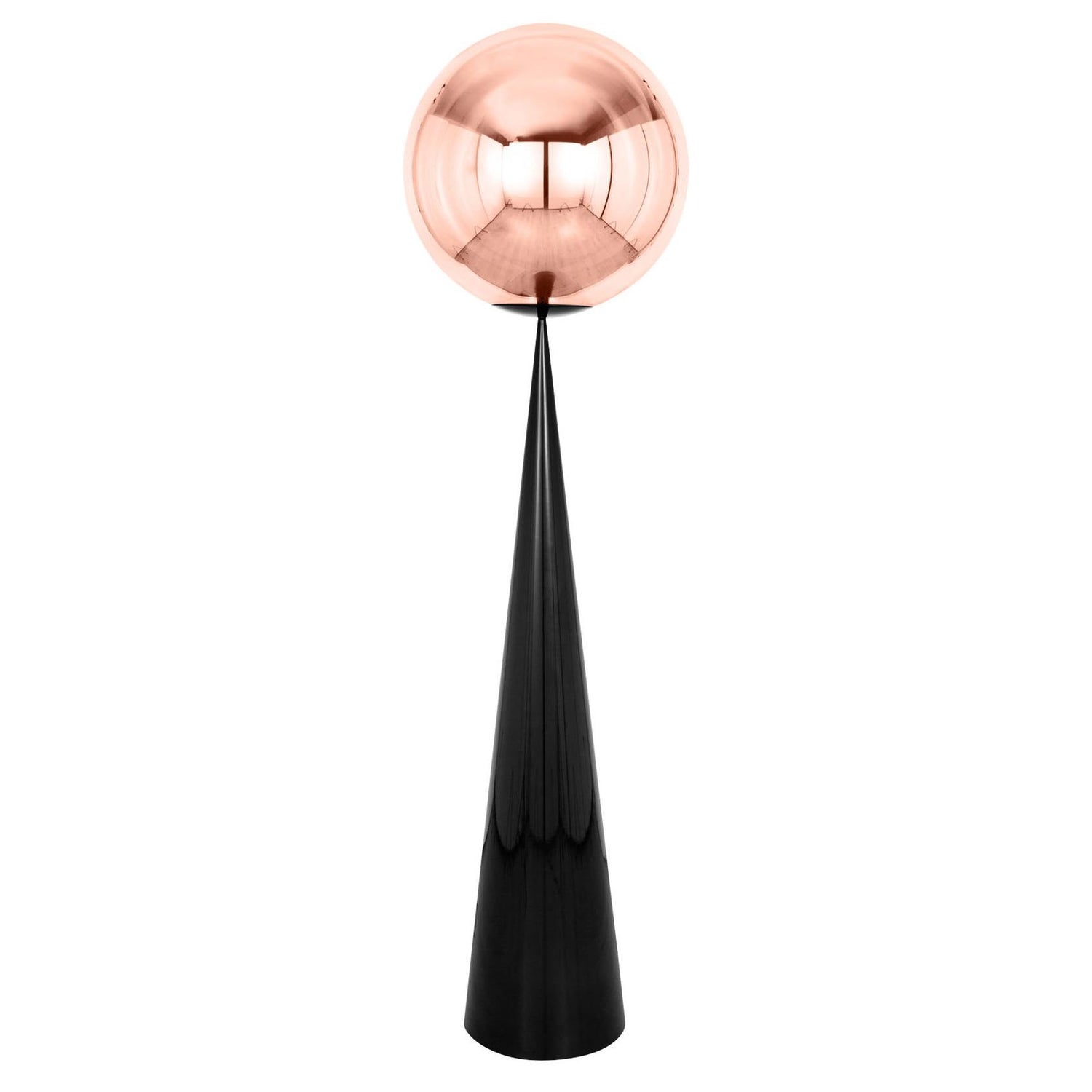 Globe Cone Fat vloerlamp LED zwart|koper