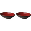 Palmer Bord diep Lava 23 cm Bruin Rood Stoneware 2 stuk(s)