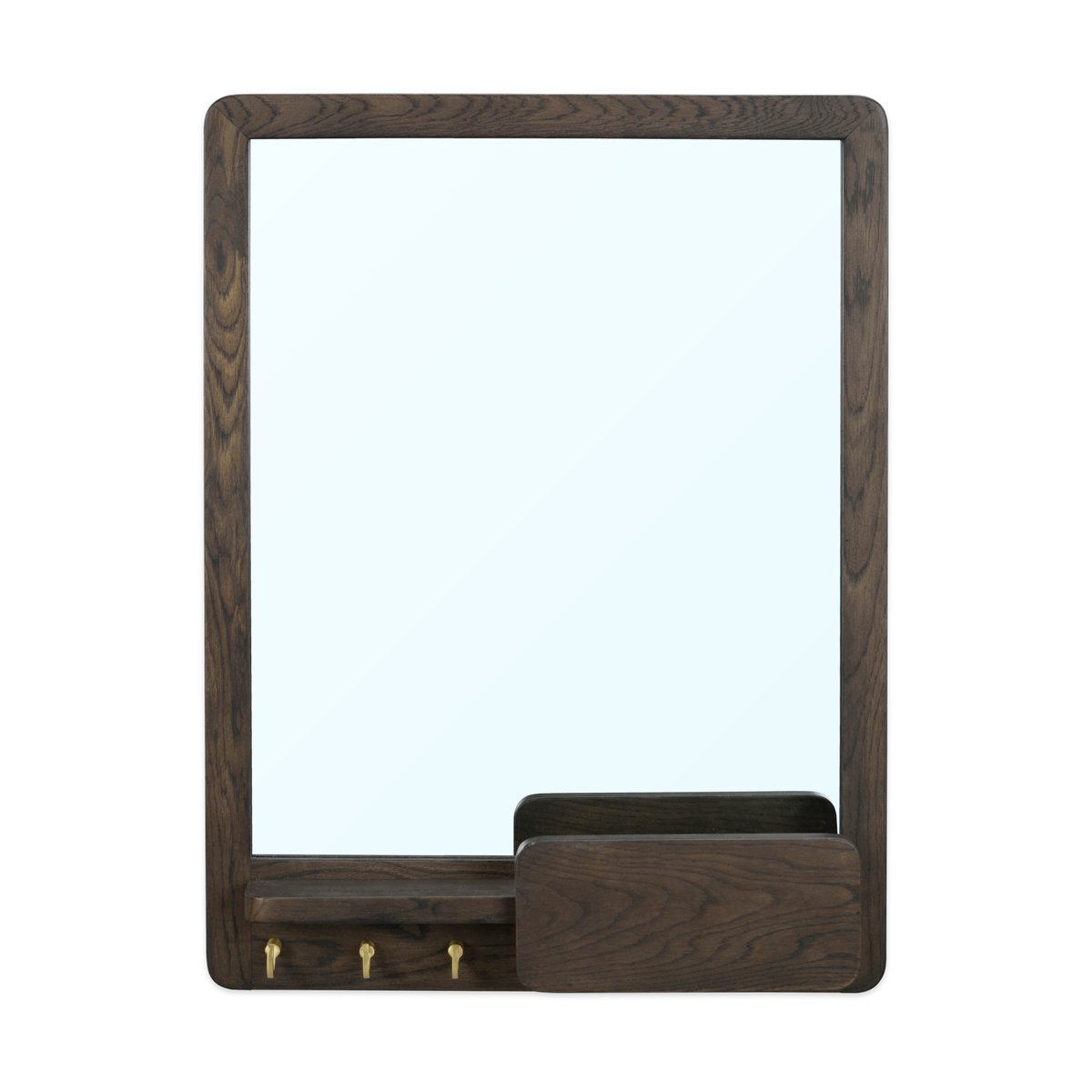 Rowico Home Inverness Houten Wandspiegel met Plank - Donker Eiken