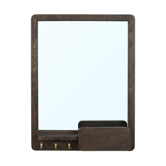 Rowico Home Inverness Houten Wandspiegel met Plank - Donker Eiken