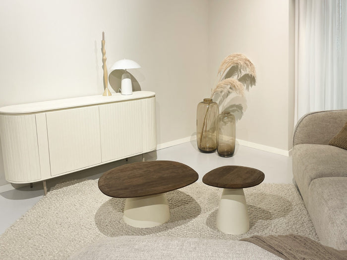 Brix - Salontafel Set Marron - Beige - Mangohout