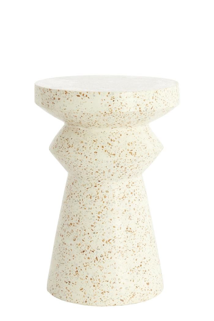 Light & Living - Bijzettafel SELLA - Ø32x47 cm - Wit