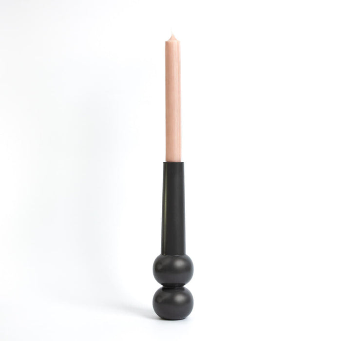 LEMON LILY Candleholder cone high - Charcoal